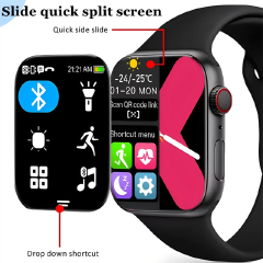 1.77'' Bluetooth Smart watch with earbuds 2 in 1 Men Smartwatch Waterproof Heart Rate Monitor Fitness Sports Smart watches With Bluetooth Earphone 2 Straps Multifunction Smart Watch For Men and Women