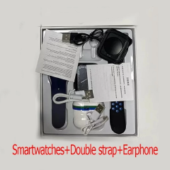 1.77'' Bluetooth Smart watch with earbuds 2 in 1 Men Smartwatch Waterproof Heart Rate Monitor Fitness Sports Smart watches With Bluetooth Earphone 2 Straps Multifunction Smart Watch For Men and Women