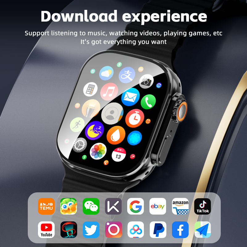 smart watch for men waterproof original smart watch sim slot and wifi for Android iPhone Smart watch Camera WS10 Ultra with Smartwatch for woman APP Download Video Call GPS Google Android Smartwatch