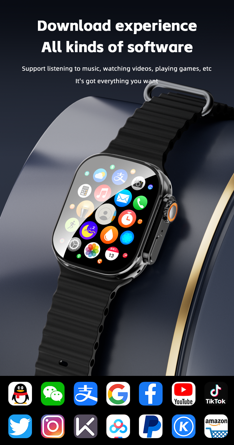 smart watch for men waterproof original smart watch sim slot and wifi for Android iPhone Smart watch Camera WS10 Ultra with Smartwatch for woman APP Download Video Call GPS Google Android Smartwatch