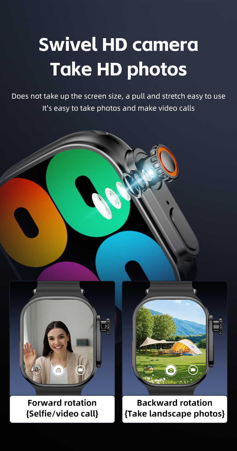 smart watch for men waterproof original smart watch sim slot and wifi for Android iPhone Smart watch Camera WS10 Ultra with Smartwatch for woman APP Download Video Call GPS Google Android Smartwatch