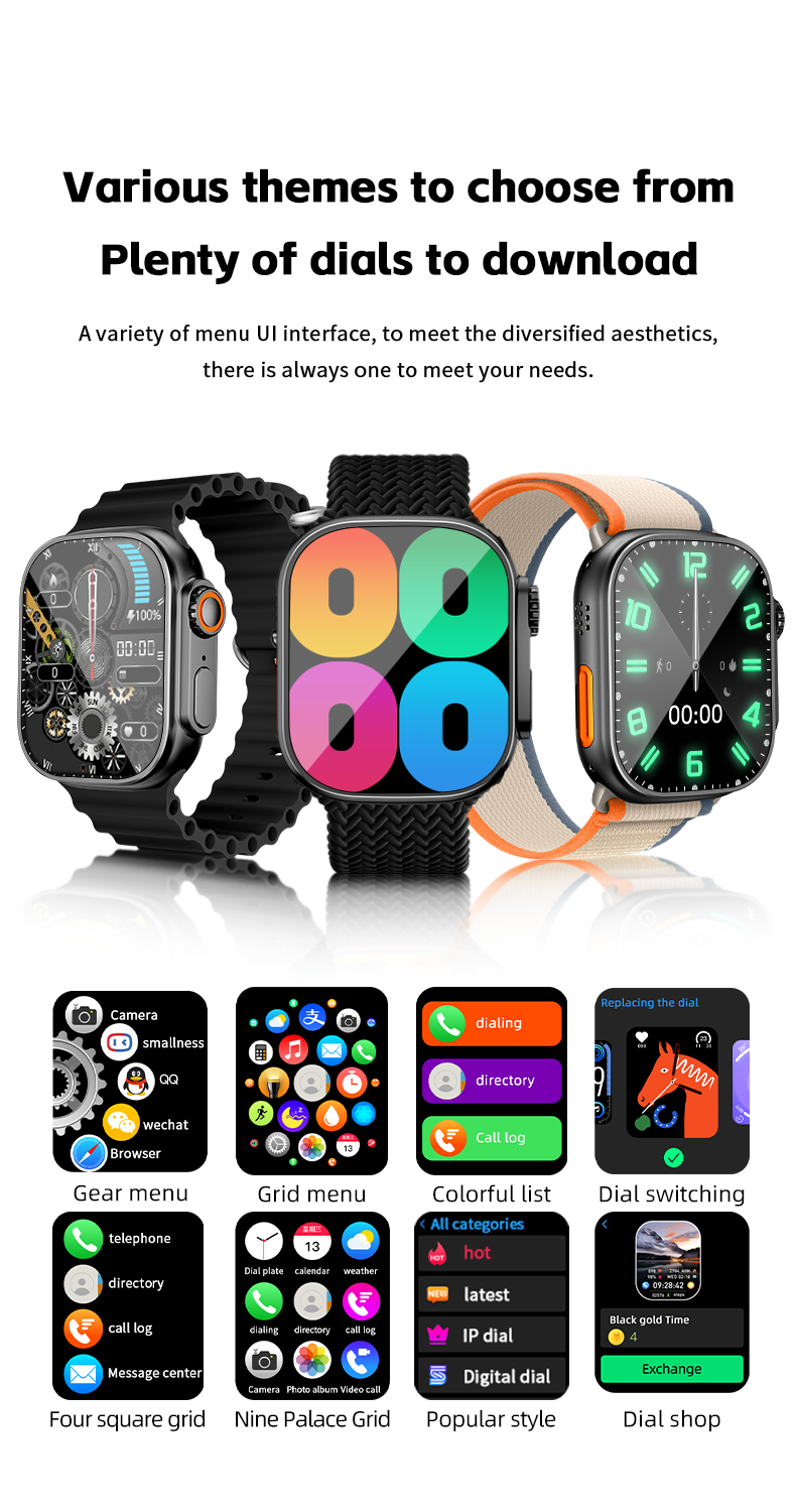 smart watch for men waterproof original smart watch sim slot and wifi for Android iPhone Smart watch Camera WS10 Ultra with Smartwatch for woman APP Download Video Call GPS Google Android Smartwatch