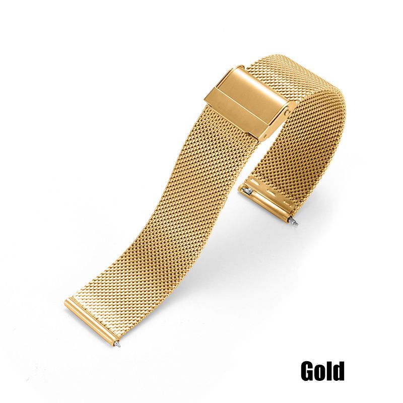 22mm 20mm 18mm Fashion Watch Strap Replacement Stainless steel Strap metal Milanese iwatch double buckle watch belt Apple Watch Band For Samsung Xiaomi Huawei Wrist band Bracelet Watch Band Strap