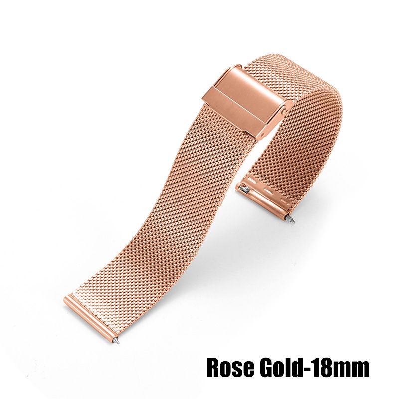 22mm 20mm 18mm Fashion Watch Strap Replacement Stainless steel Strap metal Milanese iwatch double buckle watch belt Apple Watch Band For Samsung Xiaomi Huawei Wrist band Bracelet Watch Band Strap