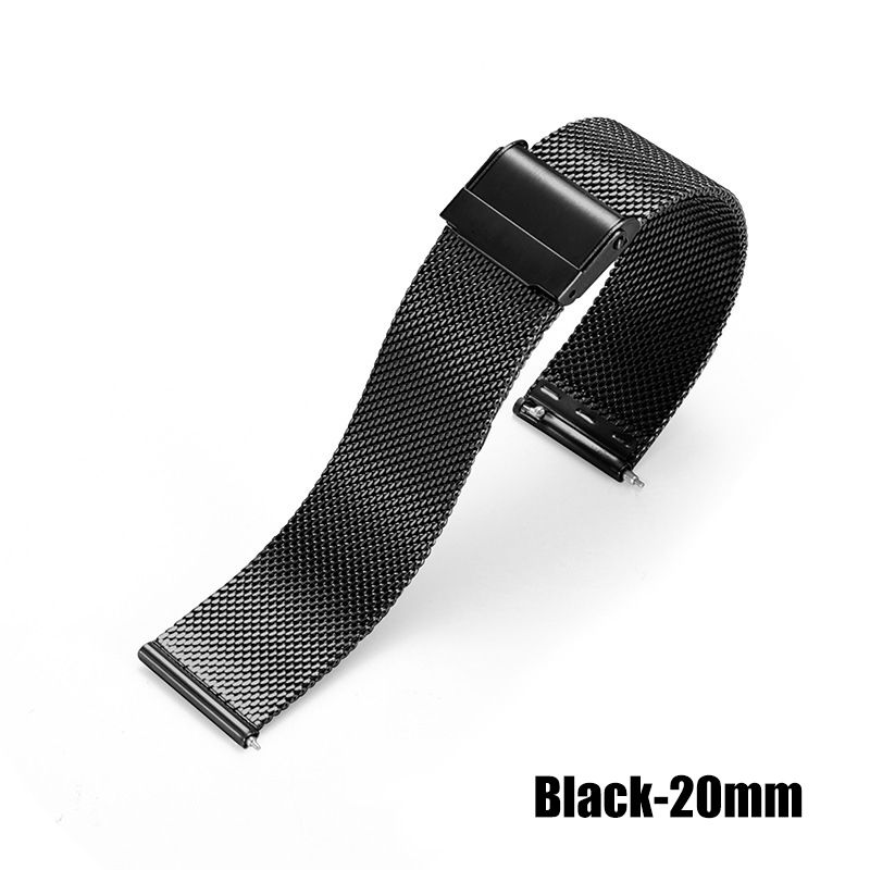 22mm 20mm 18mm Fashion Watch Strap Replacement Stainless steel Strap metal Milanese iwatch double buckle watch belt Apple Watch Band For Samsung Xiaomi Huawei Wrist band Bracelet Watch Band Strap