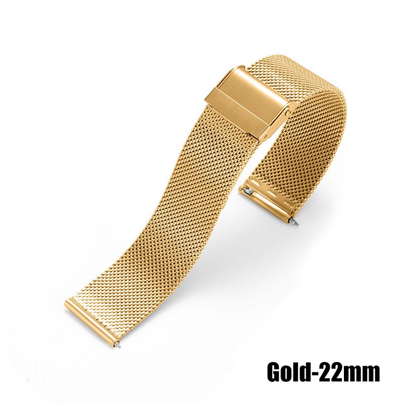 22mm 20mm 18mm Fashion Watch Strap Replacement Stainless steel Strap metal Milanese iwatch double buckle watch belt Apple Watch Band For Samsung Xiaomi Huawei Wrist band Bracelet Watch Band Strap
