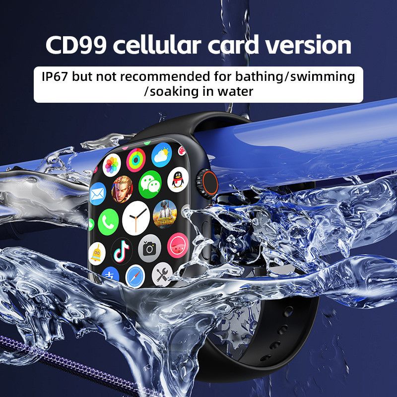 Smartwatches Support SIM Card Camera Waterproof Wristwatch GSM Smart Phone AMOLED Cellular Version CD99 smart watch Bluetooth call with SIM card slot Android IOS Multi-Functions Men Women Smart Watch