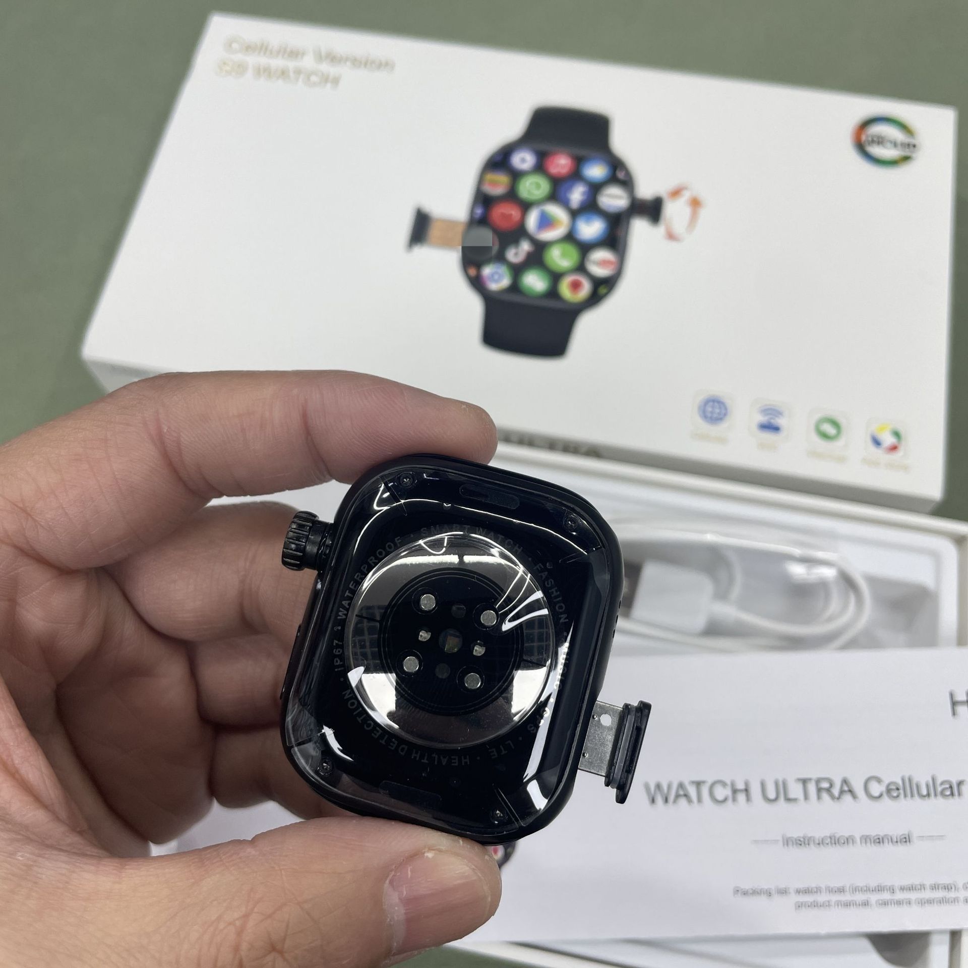 Smartwatches Support SIM Card Camera Waterproof Wristwatch GSM Smart Phone AMOLED Cellular Version CD99 smart watch Bluetooth call with SIM card slot Android IOS Multi-Functions Men Women Smart Watch