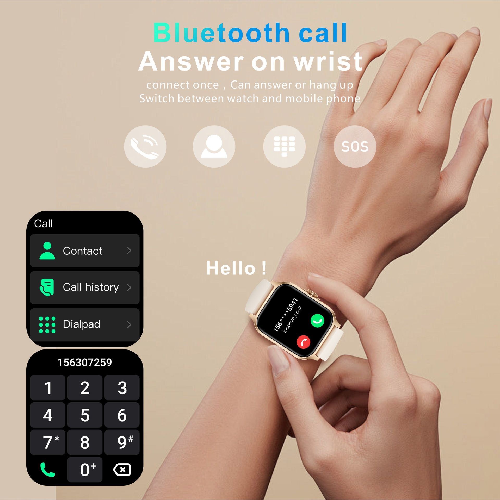 QX15 smart watch Bluetooth call heart rate blood pressure blood oxygen Sleep Monitoring sports Watch for men Men Smartwatch Fashion Women Smart Watcdh Kids Watches information reminder music playback