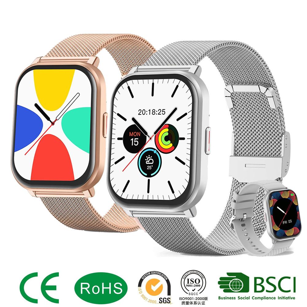 Smart Watch Bluetooth Call Message Reminder Health Monitoring Step calorie tracking Heart Rate Monitoring 2.01'' Full Screen Waterproof Smartwatch Couple Smart watch Men Smartwatch Women Smartwatch