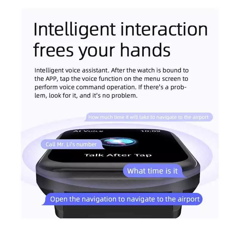 Smart Watch Bluetooth Call Message Reminder Health Monitoring Step calorie tracking Heart Rate Monitoring 2.01'' Full Screen Waterproof Smartwatch Couple Smart watch Men Smartwatch Women Smartwatch