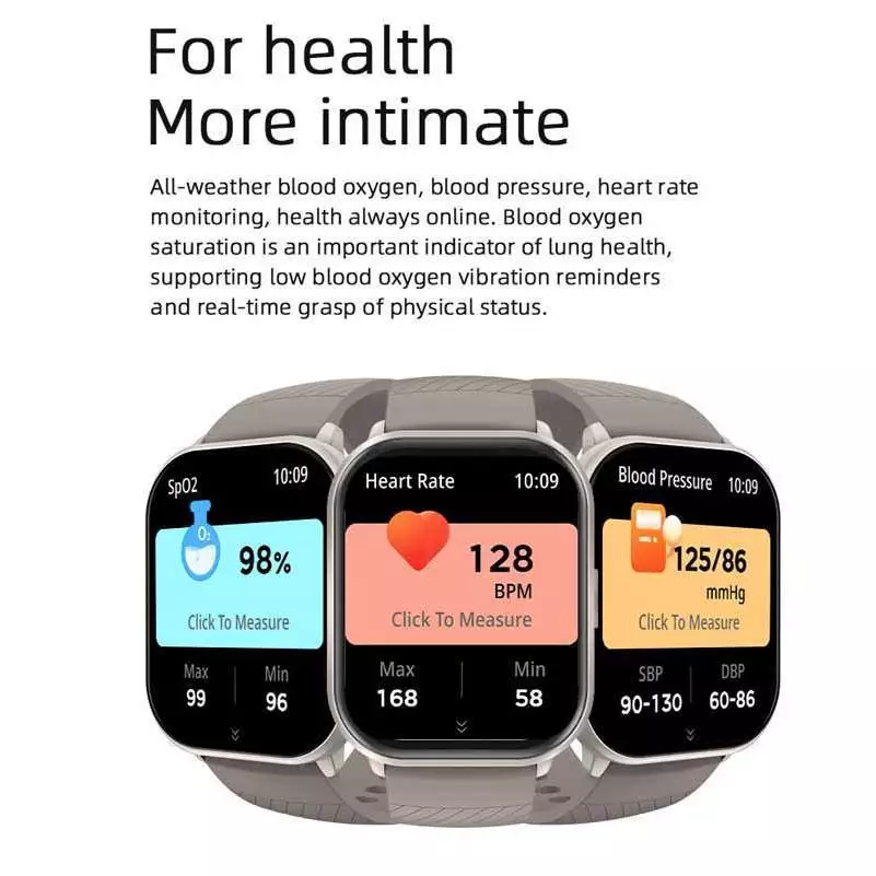 Smart Watch Bluetooth Call Message Reminder Health Monitoring Step calorie tracking Heart Rate Monitoring 2.01'' Full Screen Waterproof Smartwatch Couple Smart watch Men Smartwatch Women Smartwatch