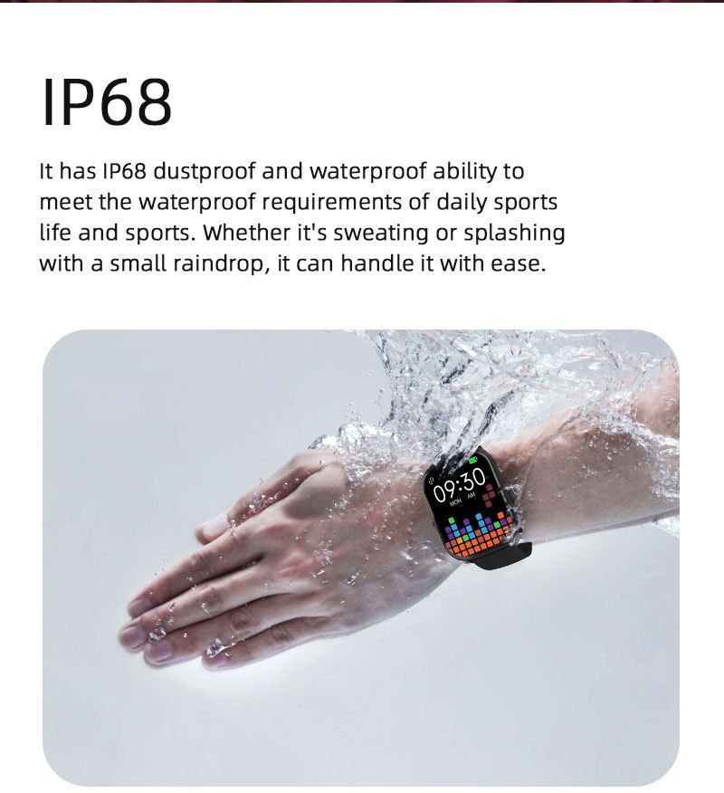 Smart Watch Bluetooth Call Message Reminder Health Monitoring Step calorie tracking Heart Rate Monitoring 2.01'' Full Screen Waterproof Smartwatch Couple Smart watch Men Smartwatch Women Smartwatch
