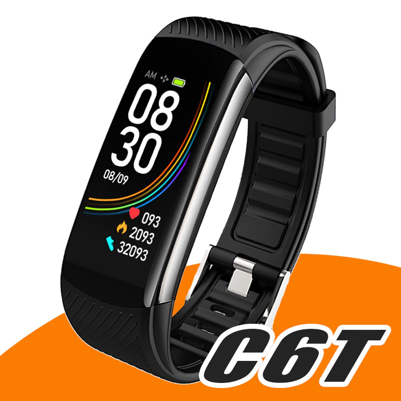 C6S C6T Smart Watch Men Women Smartwatches Bluetooth Call Heart Rate Temperature Monitor Smart Bracelet Sports Smart Watch Fitness Tracker Step Counting Health Monitoring Sports Watch Men's Smartwatch