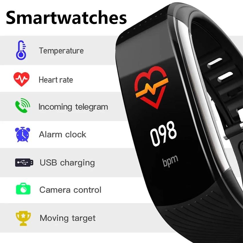 C6S C6T Smart Watch Men Women Smartwatches Bluetooth Call Heart Rate Temperature Monitor Smart Bracelet Sports Smart Watch Fitness Tracker Step Counting Health Monitoring Sports Watch Men's Smartwatch