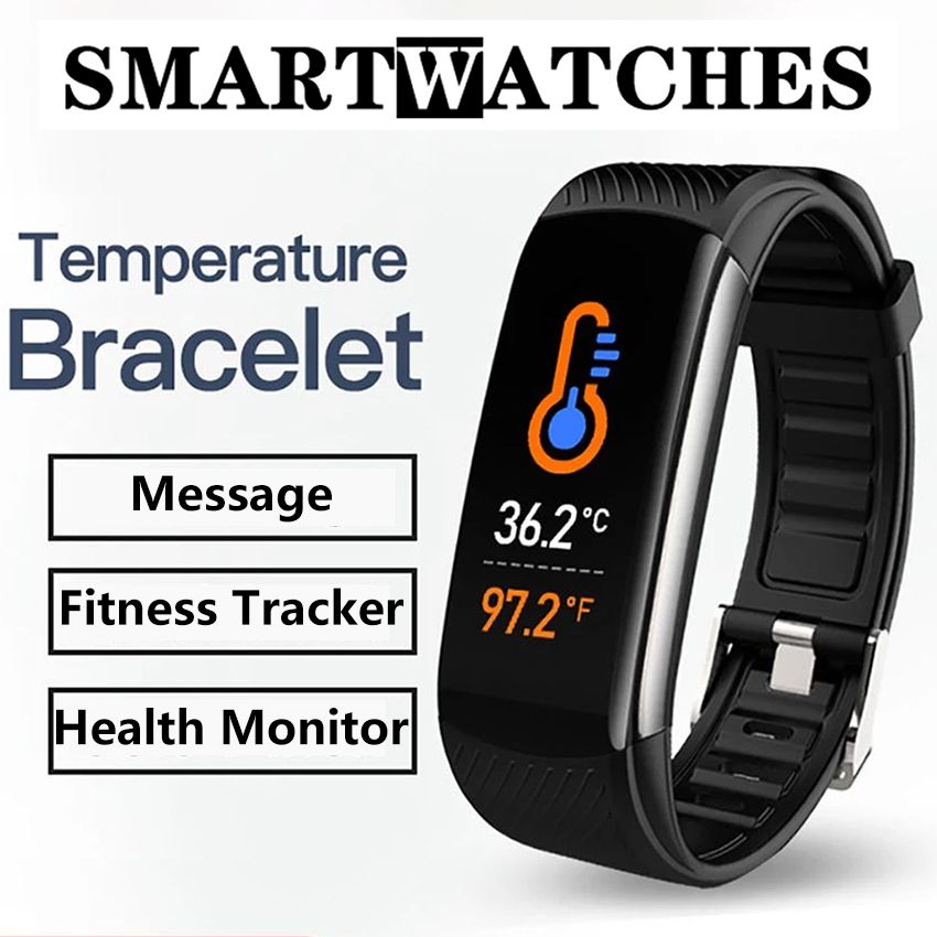C6S C6T Smart Watch Men Women Smartwatches Bluetooth Call Heart Rate Temperature Monitor Smart Bracelet Sports Smart Watch Fitness Tracker Step Counting Health Monitoring Sports Watch Men's Smartwatch