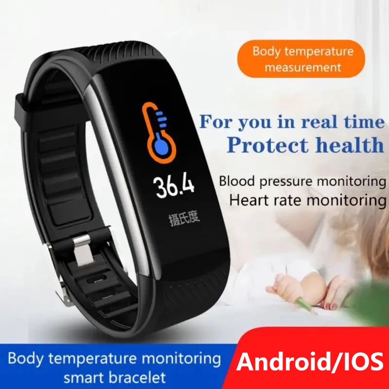 C6S C6T Smart Watch Men Women Smartwatches Bluetooth Call Heart Rate Temperature Monitor Smart Bracelet Sports Smart Watch Fitness Tracker Step Counting Health Monitoring Sports Watch Men's Smartwatch
