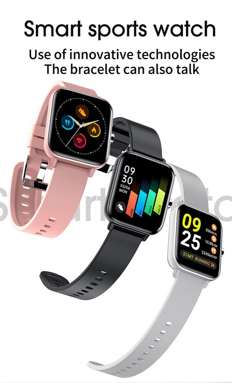 P8 H10 Bluetooth call smart watch heart rate blood pressure Full screen sports smart watch waterproof sports bracelet Men smart watch 1.69inch Touch Control Women Smartwatch Unisex Watches Kids Watch