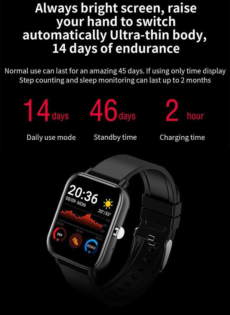 P8 H10 Bluetooth call smart watch heart rate blood pressure Full screen sports smart watch waterproof sports bracelet Men smart watch 1.69inch Touch Control Women Smartwatch Unisex Watches Kids Watch