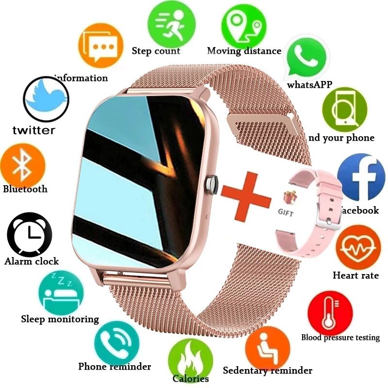 P8 H10 Bluetooth call smart watch heart rate blood pressure Full screen sports smart watch waterproof sports bracelet Men smart watch 1.69inch Touch Control Women Smartwatch Unisex Watches Kids Watch