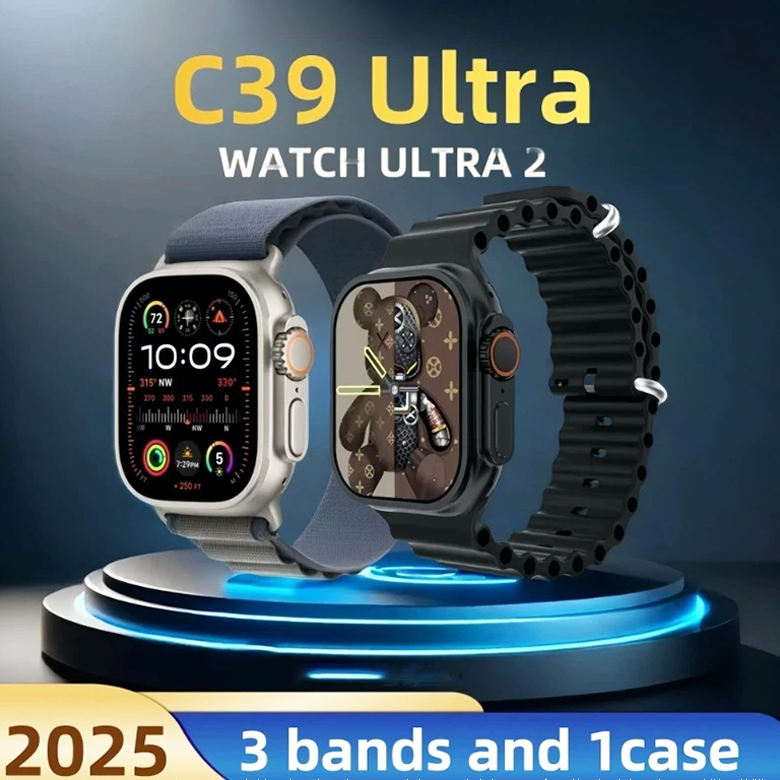 4 in 1 C39 Ultra Smartwatch Men/Women Fitness Tracker Waterproof Heart Rate Smart Watch Sports Smart watch For Men Smart watch Women Smartwatch Wrist Watch Kids Watch couple watch Gift Set T900 Ulta