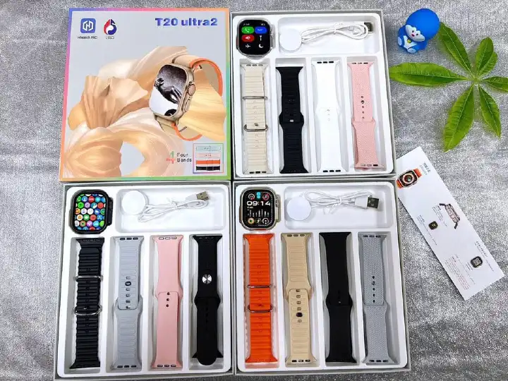 4 in 1 T20 Ultra2 Smart watch Men/Women Bluetooth Call 49mm Full Screen IP67 Waterproof Sports Smart watch For Men Heart rate Monitor Sports Smartwatch Women Smart Watch Kids Watch T900 Ultra S9 Ultra