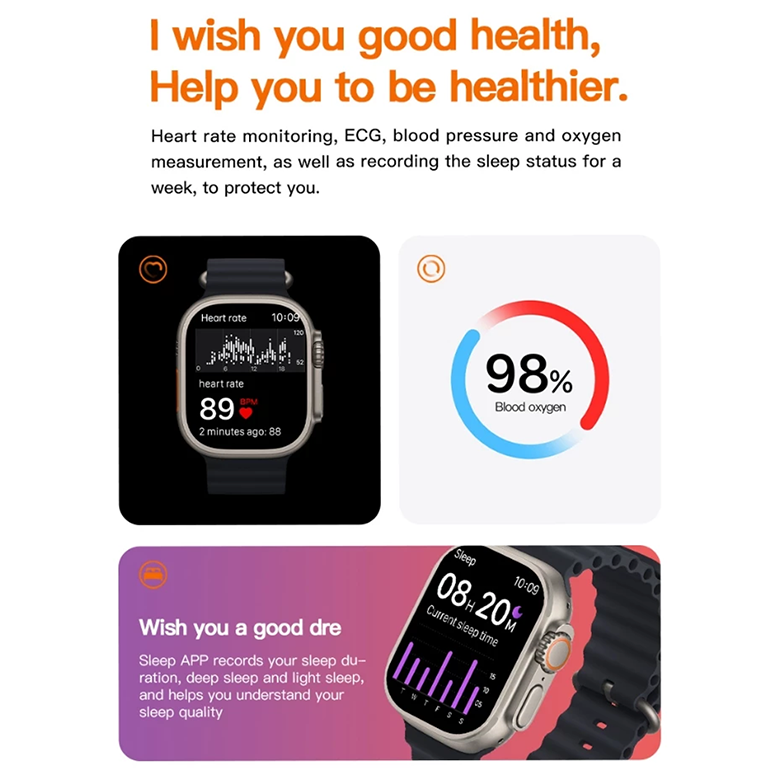 4 in 1 T20 Ultra2 Smart watch Men/Women Bluetooth Call 49mm Full Screen IP67 Waterproof Sports Smart watch For Men Heart rate Monitor Sports Smartwatch Women Smart Watch Kids Watch T900 Ultra S9 Ultra