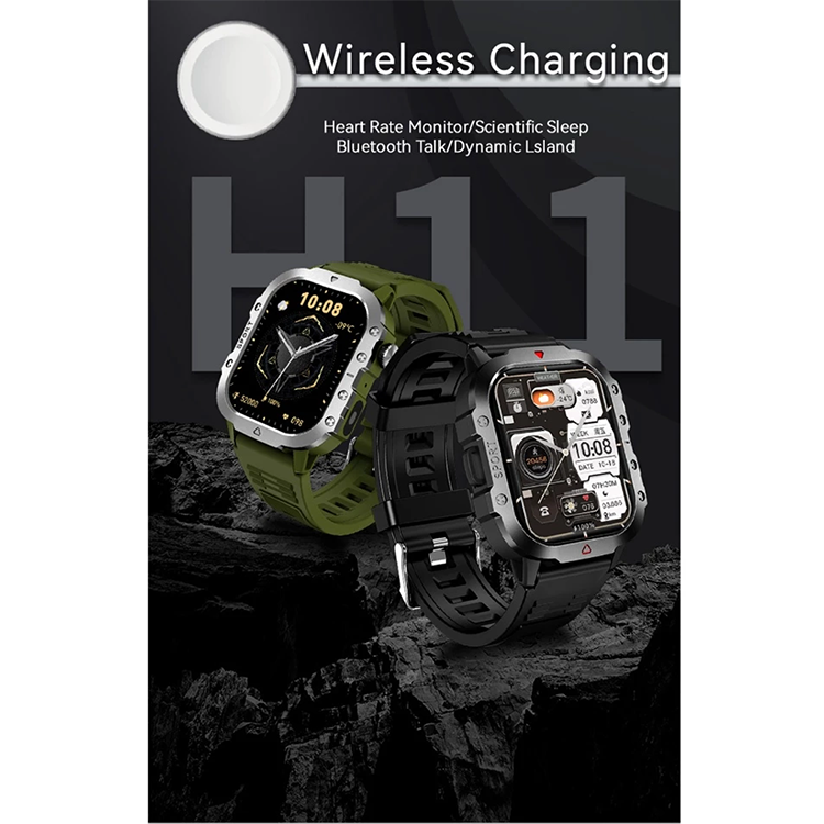 Outdoor Waterproof Sports Smart Watch Fitness Heart Rate Men Smart watch With Flashlight Man Watches Couple Watch Multifunction Bluetooth Smartwatches H11 Smart Band Wrist Watch Men's Watch Kids Watch
