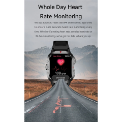Men's Smart Watch Outdoor mountaineering Fitness Sports Smart Watch For Men H11 Smartwatches With Flashlight Touch Screen Waterproof Watches BT Call Wrist Watch Men Sports Watch Kids Digital Watch