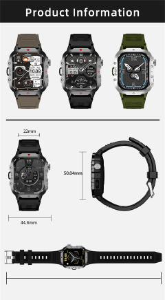 Men's Smart Watch Outdoor mountaineering Fitness Sports Smart Watch For Men H11 Smartwatches With Flashlight Touch Screen Waterproof Watches BT Call Wrist Watch Men Sports Watch Kids Digital Watch