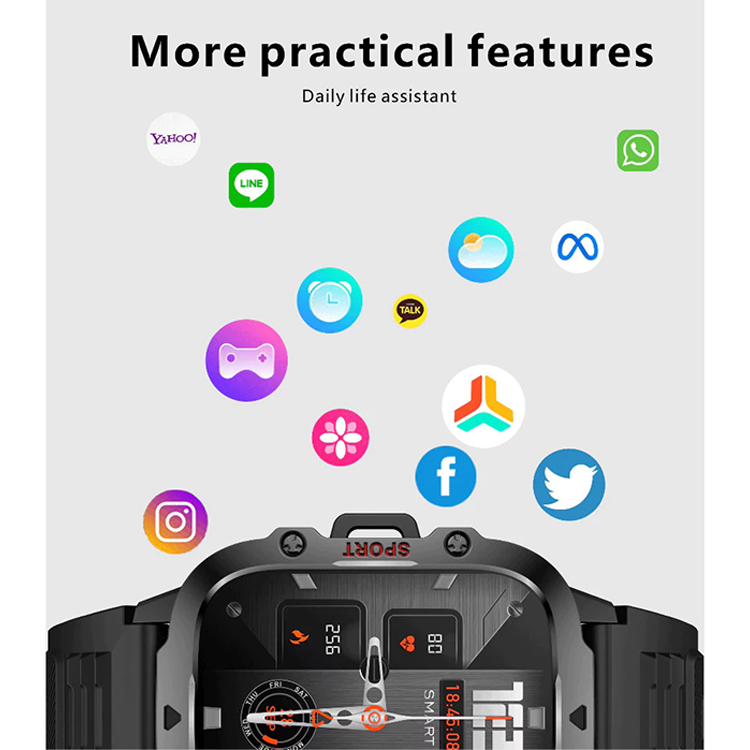 Outdoor Men Smartwatches H11 Smart Watch 2.01'' Men Women 3D Transitions UI Dynamic Island Bluetooth Call Smart Watch Sport Fitness Men's Smartwatch Heart Rate Monitor Flashlight Multifunction Watch
