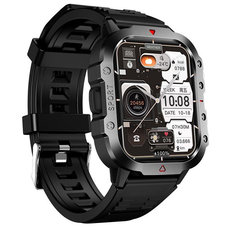 Men's Smart Watch Outdoor mountaineering Fitness Sports Smart Watch For Men H11 Smartwatches With Flashlight Touch Screen Waterproof Watches BT Call Wrist Watch Men Sports Watch Kids Digital Watch