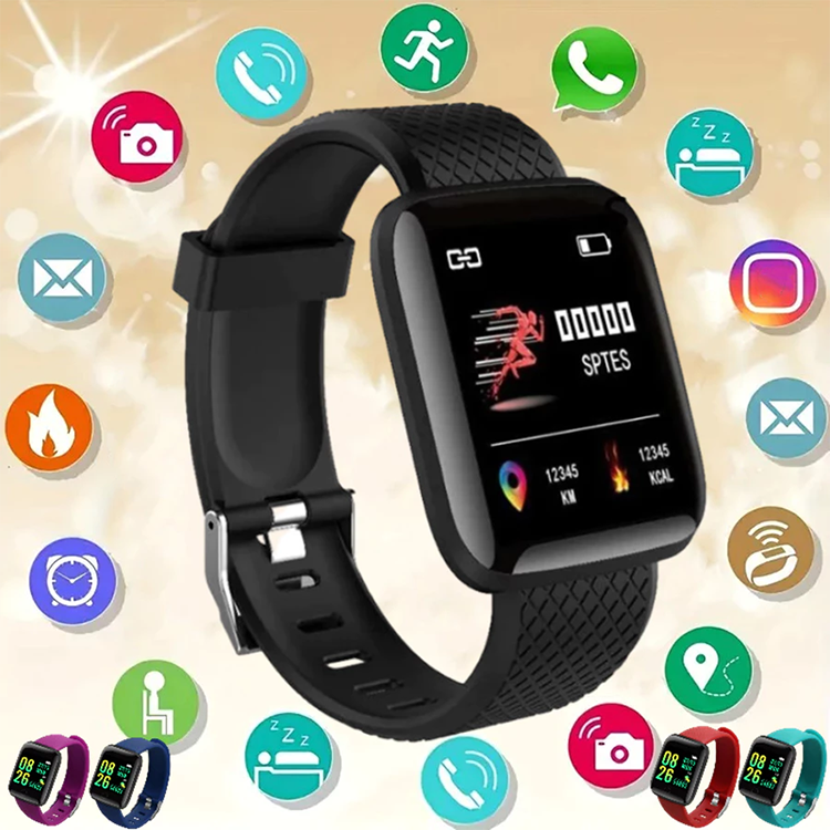 116 Plus Smart Watch Heart Rate Blood Pressure Waterproof smart watch Sports smartwatch For Men smart watch For Kids Bluetooth smart watch for Women Kids Watch Wrist Watch Digital Watch Girl Boy Watch