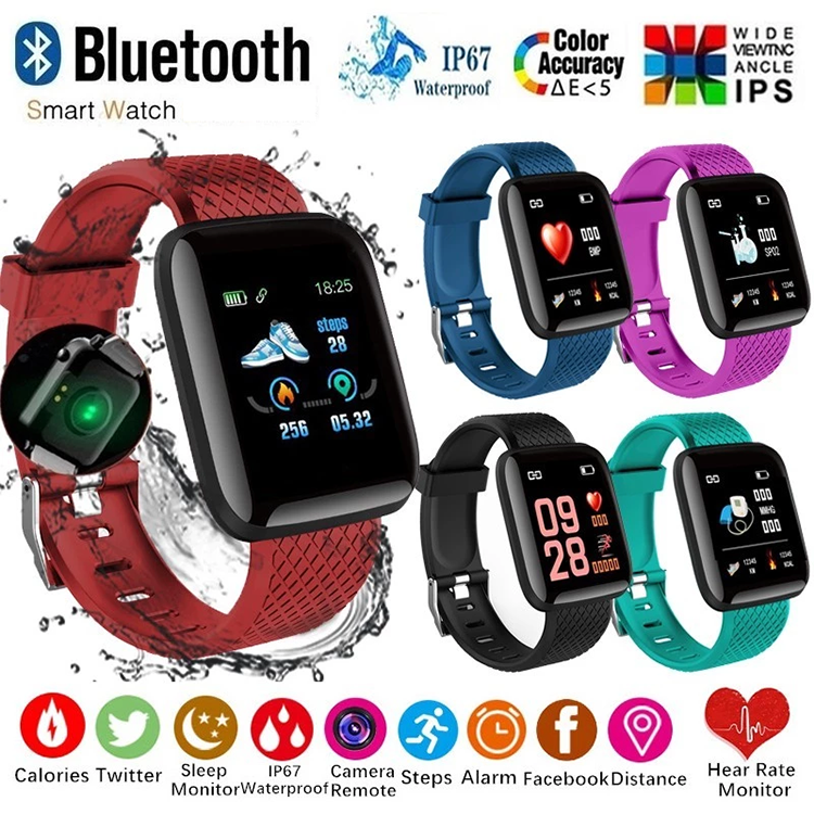 116 Plus Smart Watch Heart Rate Blood Pressure Waterproof smart watch Sports smartwatch For Men smart watch For Kids Bluetooth smart watch for Women Kids Watch Wrist Watch Digital Watch Girl Boy Watch