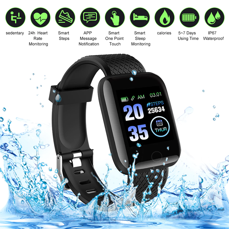 116 Plus Smart Watch Heart Rate Blood Pressure Waterproof smart watch Sports smartwatch For Men smart watch For Kids Bluetooth smart watch for Women Kids Watch Wrist Watch Digital Watch Girl Boy Watch
