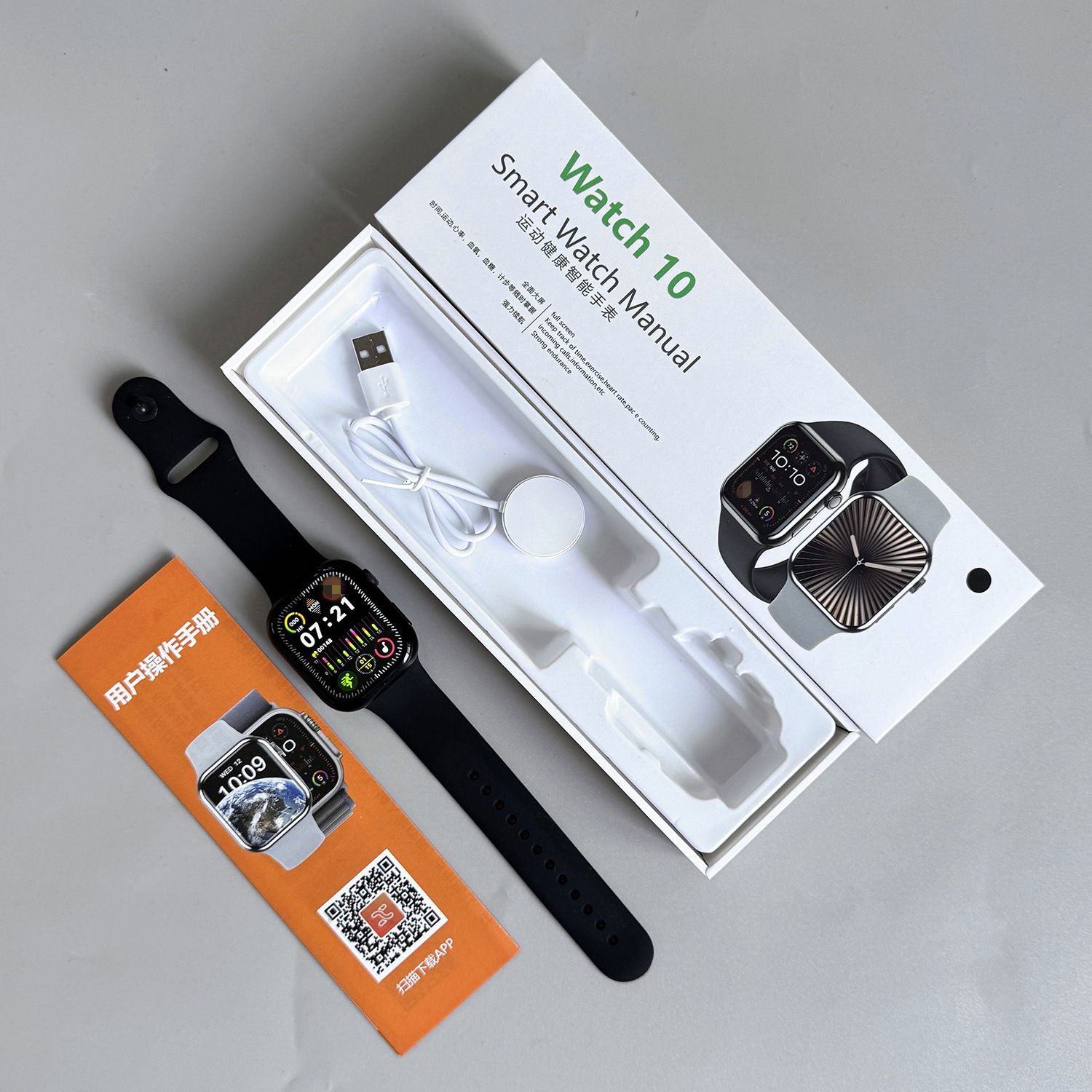 Watch 10 Smart Watch Heart Rate Blood sugar Monitoring watch uric acid automatic blood pressure detection Healthy sleep monitoring Men's Smart watch Women Smartwatch Couple Waterproof Sports watch