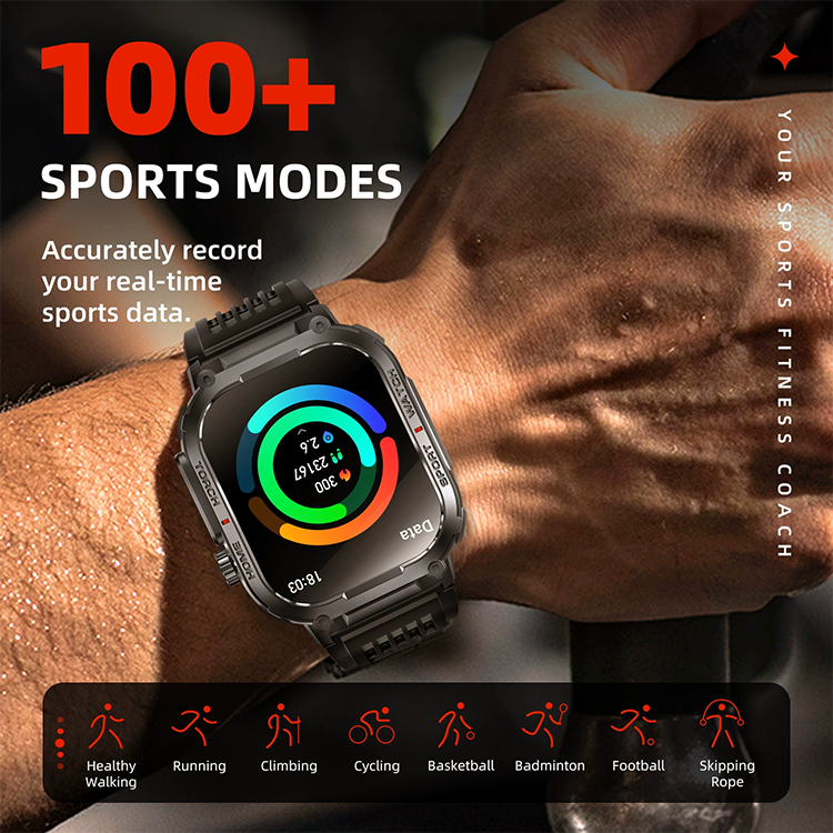 Men's Smart Watch Outdoor Sports Smart Watch S320B Bluetooth Call Sports Watch Compass Waterproof Smart Watch For Men Heart Rate Blood Pressure Blood Oxygen Monitoring Smartwatches With Flashlight
