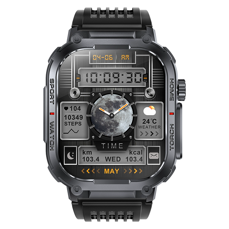 Men's Smart Watch Outdoor Sports Smart Watch S320B Bluetooth Call Sports Watch Compass Waterproof Smart Watch For Men Heart Rate Blood Pressure Blood Oxygen Monitoring Smartwatches With Flashlight
