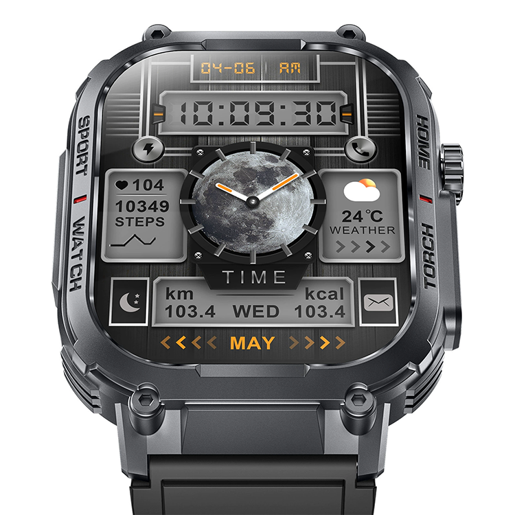 Men's Smart Watch Outdoor Sports Smart Watch S320B Bluetooth Call Sports Watch Compass Waterproof Smart Watch For Men Heart Rate Blood Pressure Blood Oxygen Monitoring Smartwatches With Flashlight