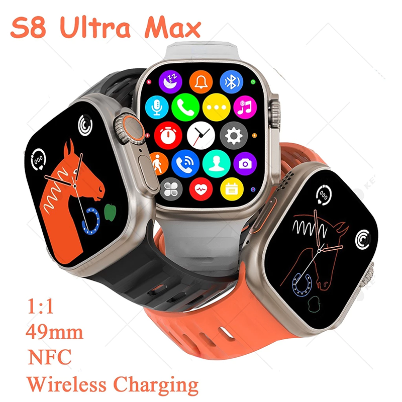 s8 ultra max smart watch for men Valentine's Day Gift Women Smart Watch Couple Watch Waterproof Sports Smartwatdches 2.08'' NFC Heart Rate Monitoring Kids Smart watch s8 ultra max smart watch For Kids