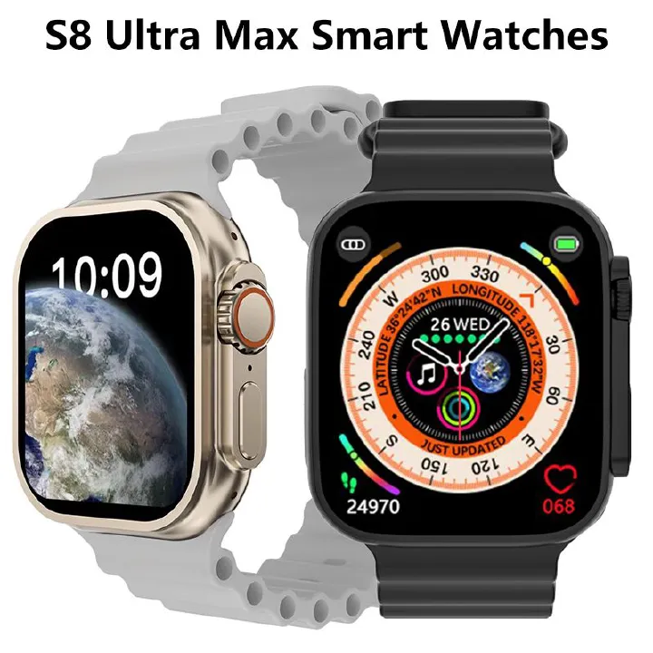 s8 ultra max smart watch for men Valentine's Day Gift Women Smart Watch Couple Watch Waterproof Sports Smartwatdches 2.08'' NFC Heart Rate Monitoring Kids Smart watch s8 ultra max smart watch For Kids