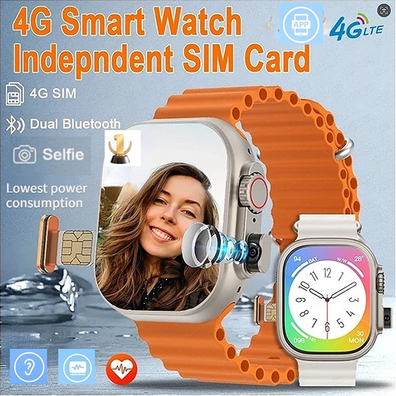 T83 PRO Smart Watch With Sim Slot 4G Phone Call Smartwatch Men Sports Smart Watch Women Smartwatch with Camera Video Call Full Screen Fitness Tracker Smartwatch For Men Women Wrist Watch Ladies Watch