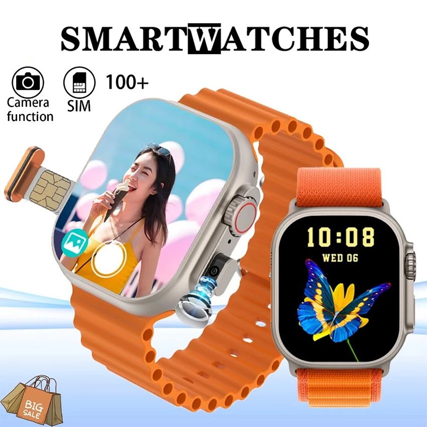 T83 PRO Smart Watch With Sim Slot 4G Phone Call Smartwatch Men Sports Smart Watch Women Smartwatch with Camera Video Call Full Screen Fitness Tracker Smartwatch For Men Women Wrist Watch Ladies Watch