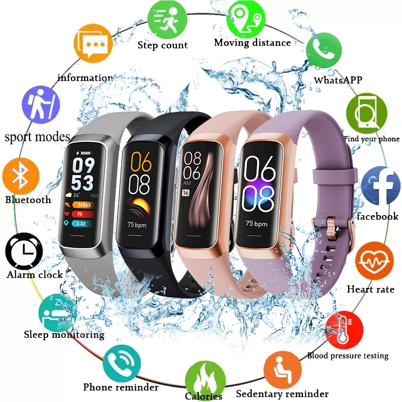 New Women Smart Watch Men Smartwatch 1.1'' AMOLED Screen Waterproof Watches Fitness Tracker Sports Smartwatch Wrist Band Bluetooth Call Smartwatch For Android Xiaomi IOS Samsung Infinix Ladies Watch