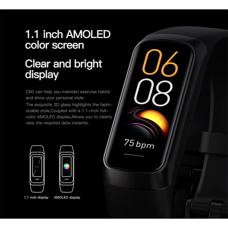 New Women Smart Watch Men Smartwatch 1.1'' AMOLED Screen Waterproof Watches Fitness Tracker Sports Smartwatch Wrist Band Bluetooth Call Smartwatch For Android Xiaomi IOS Samsung Infinix Ladies Watch