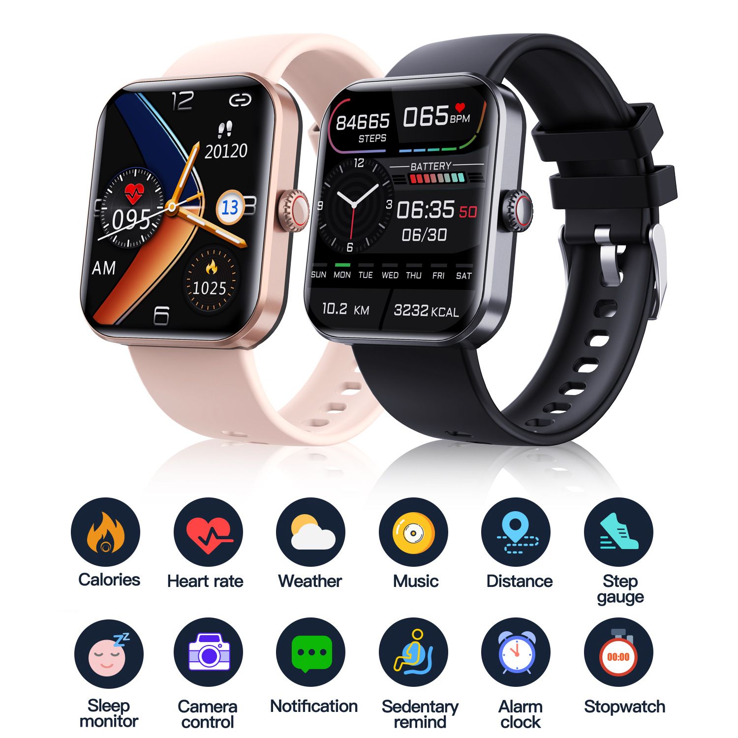 Smartwatches Men smart watch Steel Band Blood Glucose Sugar Oxygen Pressure Sports Watch Woman Smartwatch 1.91'' Screen Body Temperature Monitor Smart watch for woman couple watches for IOS Android