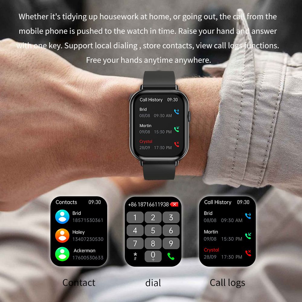 G44 smart watch bracelet blood pressure blood oxygen heart rate monitoring waterproof smart watch sports smart watch men's watch women's smartwatch PU leather strap business casual fashion watch