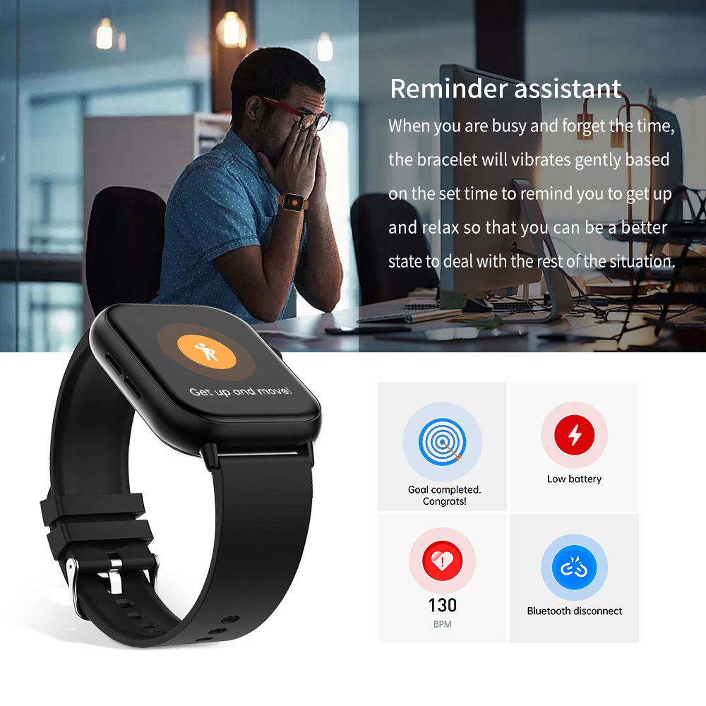 G44 smart watch bracelet blood pressure blood oxygen heart rate monitoring waterproof smart watch sports smart watch men's watch women's smartwatch PU leather strap business casual fashion watch