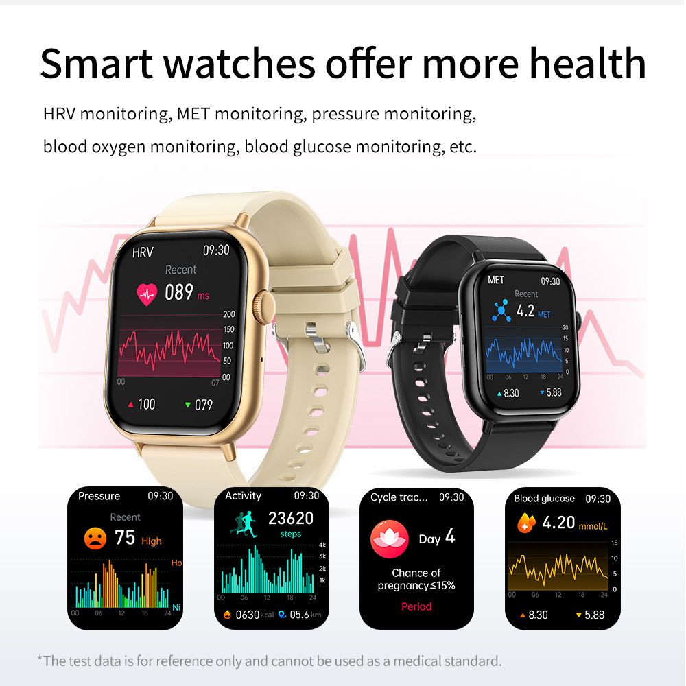 G44 smart watch bracelet blood pressure blood oxygen heart rate monitoring waterproof smart watch sports smart watch men's watch women's smartwatch PU leather strap business casual fashion watch