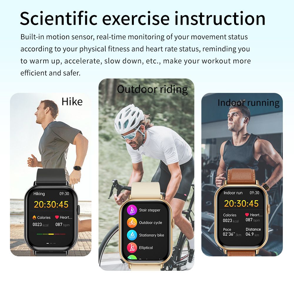 G44 smart watch bracelet blood pressure blood oxygen heart rate monitoring waterproof smart watch sports smart watch men's watch women's smartwatch PU leather strap business casual fashion watch